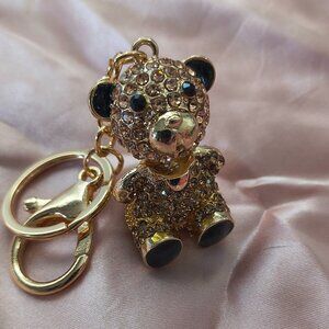 Jeweled Teddy bear Key Chain